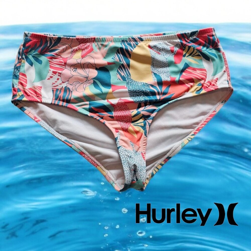 Hurley 1X Bikini Swimsuit Bottoms Floral